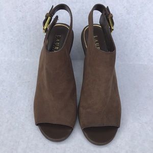 Lauren Ralph Lauren Brown Suede Heels